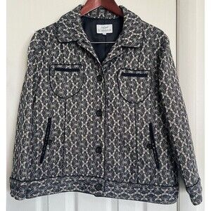 Rare Crocodile Jacket XL Blue and Tan Color